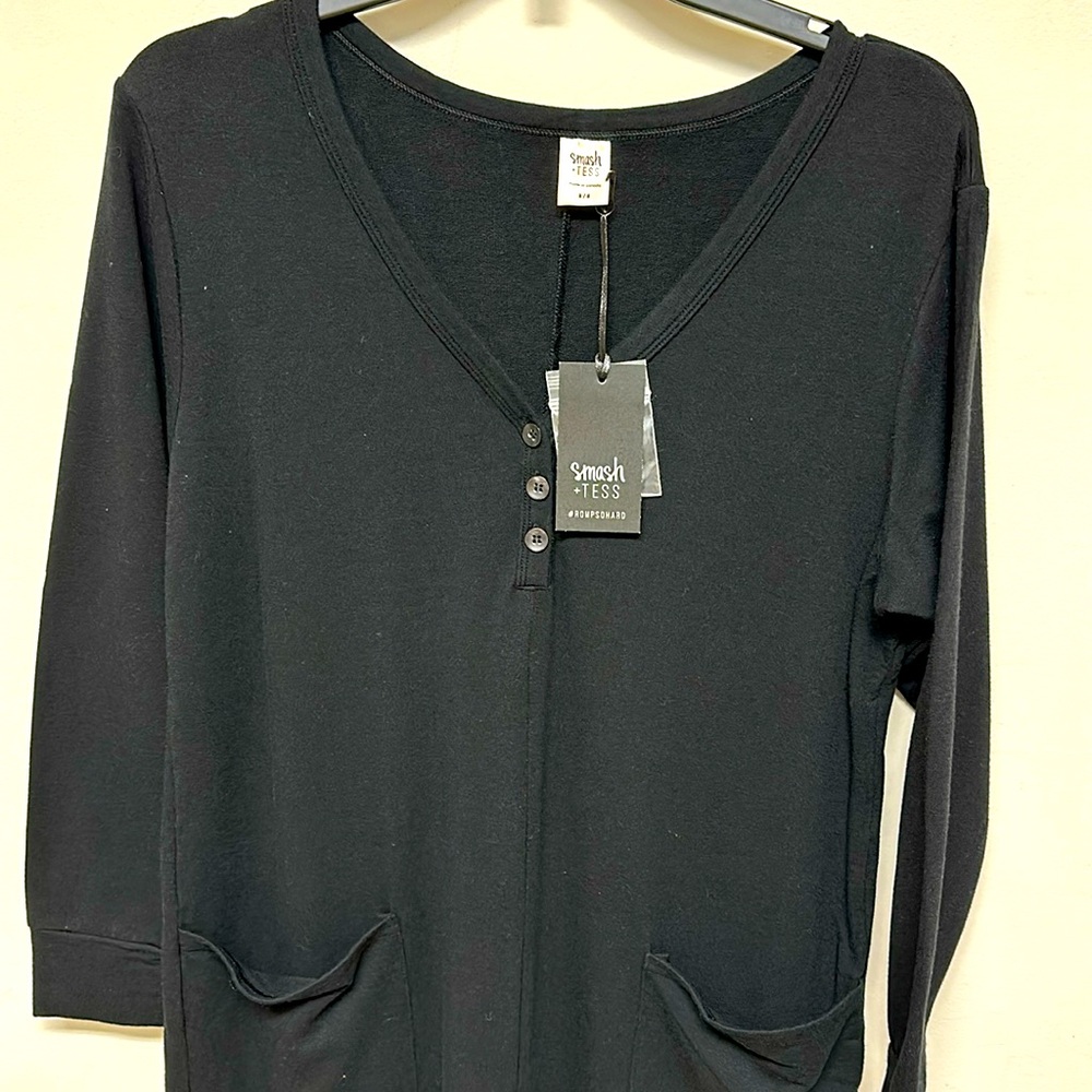 NWT Smash & Tess The Wednesday Romper Midnight Black size M